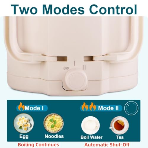 Small Portable Electric Kettle, 0.8L Foldable Mini Travel Electric Kettle, 304 Stainless Steel Multifunctional Collapsible Electric Cooker Pot