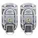 Seismic Audio - SARHW58-2 Pack of Small Lockable Briefcase Style 2 Piece Latch Nickel Finish with Keys