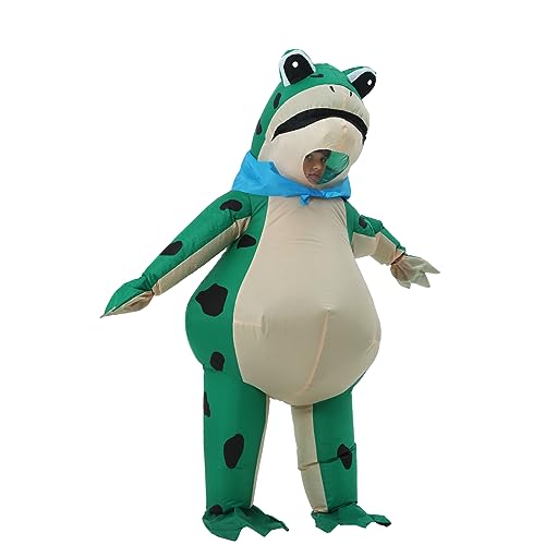 Disfraz inflable de rana para niños y adultos miniatura 6