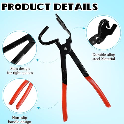 Elyyapt Exhaust Hanger Removal Tool, Rubber Bracket Exhaust Hanger Pliers Car Exhausts Rubber Pad Pliers Universal Automotive Removal Plier Compatible with Car and Truck Exhausts Systems, 11 Inch - Image 2