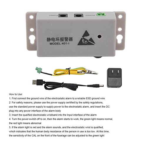 Image of ESD Wrist Strap Monitor, ESD Wrist Strap Monitor Electronic Wrist Strap Alarm Online Electronic Single Non Static Wristband Work Status, esd supplies