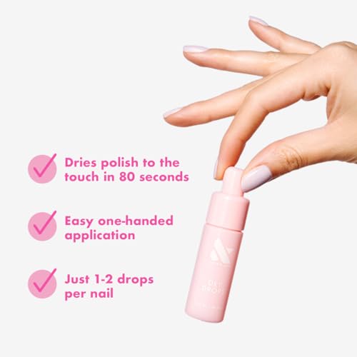 Olive & June Dry Drops | Quick Drying Polish Drops with Jojoba Oil | Touch-Dry in 80 Seconds | Easy One-Handed Application | Vegan & Cruelty-Free | Infused with Jojoba Oil