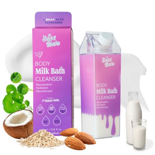 Image of Dusk Exfoliating Bodywash Cleanser for Men, 470ml | 2% LacticAcid, Centella Asiatica & 3 Vegan Milk | Paraben & SLS Free |Body Wash Shower Gel for Women | Prevents Dry, Rough, Bumpy Skin