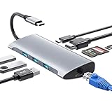 ► 【USB 3.0 & SD / TF-Karte】: 3 * USB 3.0-Anschlüsse unterstützen Datenübertragungsraten von bis zu 5 Gbit / s. Unterstützt USB-Tastaturen / -Mäuse, USB-Flash-Laufwerk und sogar USB-Festplatten mit hohem Stromverbrauch. SD- und TF-Kartensteckplätze funktionieren mit SDHC-, SDXC-, Micro SDHC- und Micro SDXC-Karten. (SD- und TF-Karte sind nicht enthalten); Mit seinem kompakten Design können Sie es in Ihre Tasche stecken und loslegen. Plug and Play, keine App nötig.