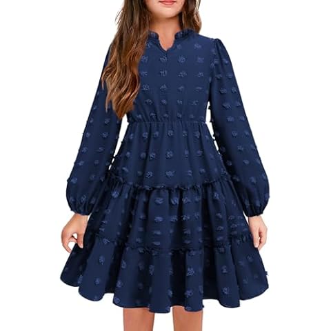 Arshiner Girls' Long-Sleeved Chiffon Dress Cover