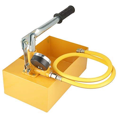 Acogedor Test Pump, Water Pressure Tester, Manual Push Testing Hand Tool, Aluminum Material, Yellow Color, Modern Residential Style