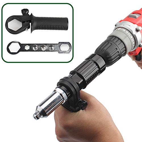 NNSIX Rivet Gun metal Adapter for Cordless Drill Riveter-Blind Riveter Tool Kit