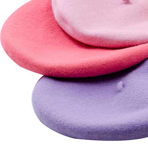 Decou Solid Color Classic French Artist Beret Hat 100% Wool (Royal Blue) #TOP3