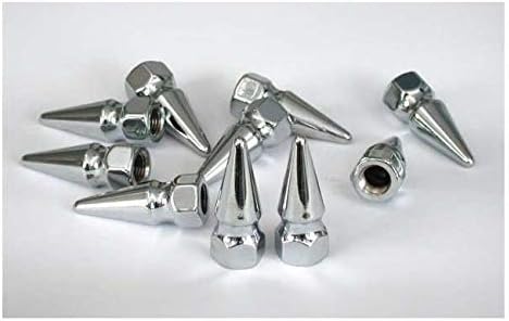 Colony Chrome Long Pike Nuts (Pair) fit M10 (10mm) Metric Bolt, Custom Finish