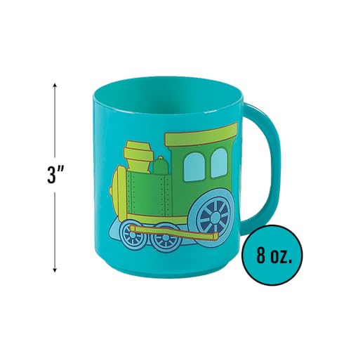Set de 16 Mugs Plásticos Tren BPA Free miniatura 2