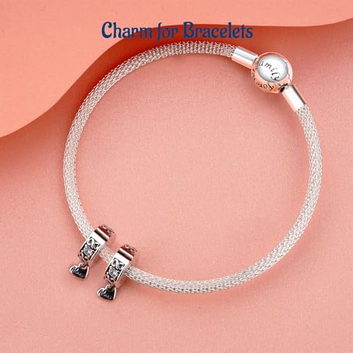 Image of Mothers Day Birthday Number Love Family Friendship Graduation Auntie Grandma Dad Mom Charms for Pandora Bracelets Necklaces, Gifts Women, for Anniversary Valentines Christmas