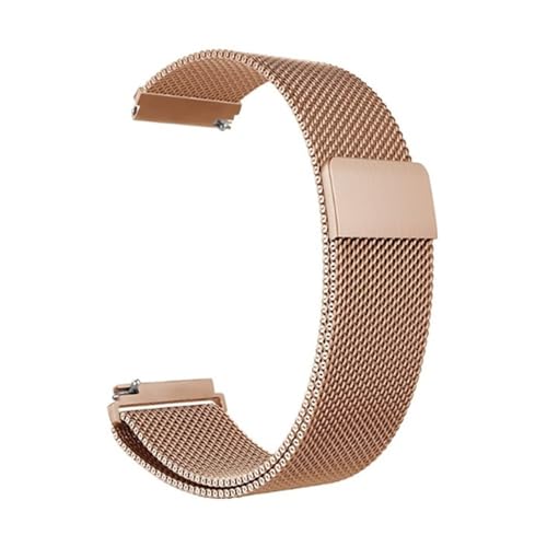 MEVMEVGNLN Fit For Samsung For Galaxy Watch 7 6 5 4 44mm 40mm Active 2 �Ή��X�g���b�v�AFit For Huawei Gt �Ή��}�O�l�b�g���E�H�b�`�o���h(Rose gold,22mm)