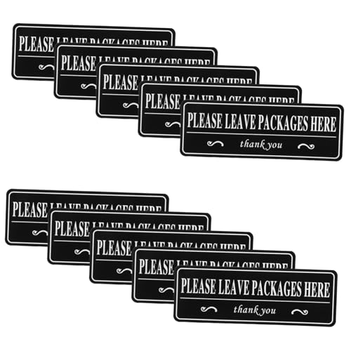 HIAKDOFT 10枚用 防水ビニール製 ここに荷物を置いてください サイン 家 オ