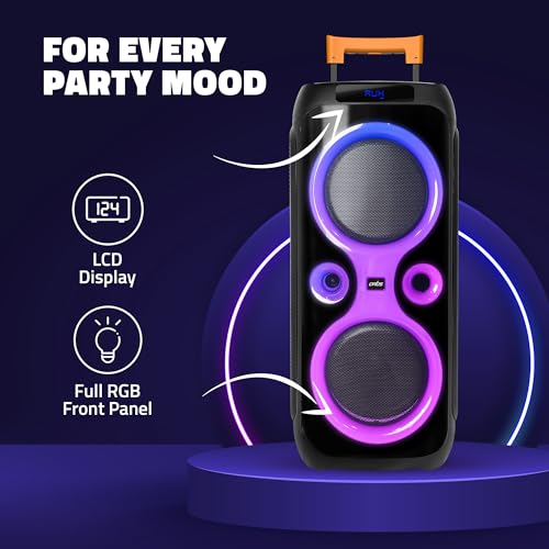 Image of Artis BT916 120W Wireless Bluetooth Party Speaker with EQ Mode /FM /USB /Aux in /Guitar in /TF Card & Wireless Mic.