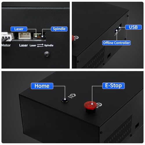 WolfPawn 3018 500W CNC Router Machine All Metal Structure 3 Aixs CNC Engraving Machine with Emergency Stop Button and Limit Switches for Wood Acrylic MDF Nylon Carving, Working Area 300X180X60mm - Image 5