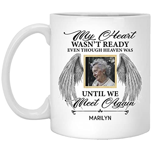 Homelight,Personalized Photo Memorial Mug Always In My Heart Your Wings Were Ready But Was Not Memory Angel Heaven Gifts For Men Women Kids Custom Ceramic Coffee 11 15 Oz (Multi 11) #TOP23