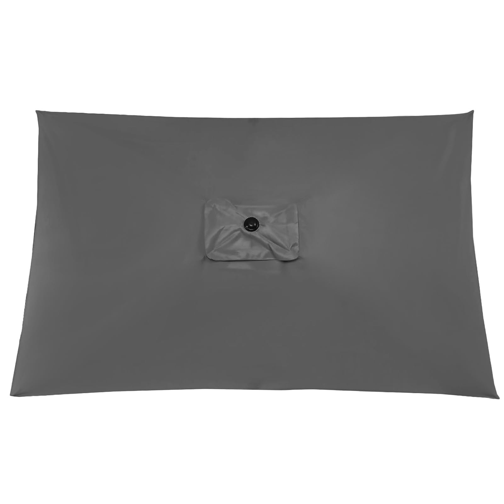 Pcscevcr Patio Umbrella Replacement Canopy, 6.6 x 9.8 Ft 6 Arms Rectangle Garden Patio Umbrella Fabric Cover For Garden Umbrella(Grey)