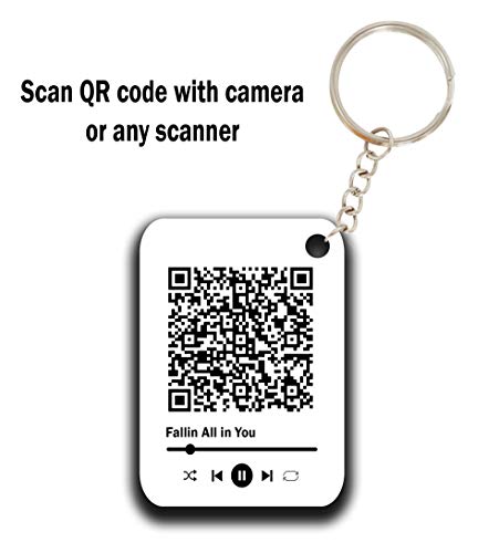Image of Personalized QR Code scan Music Keychain with photo & Name | Best gift for anniversary, birthday | Metal