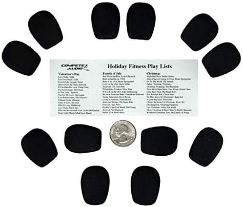 Standard Microphone Windscreens (Microphone Covers) 12-Pack Headset/Lapel (Lavalier) Fitness Leader/Gamer Pack Black - Image 2