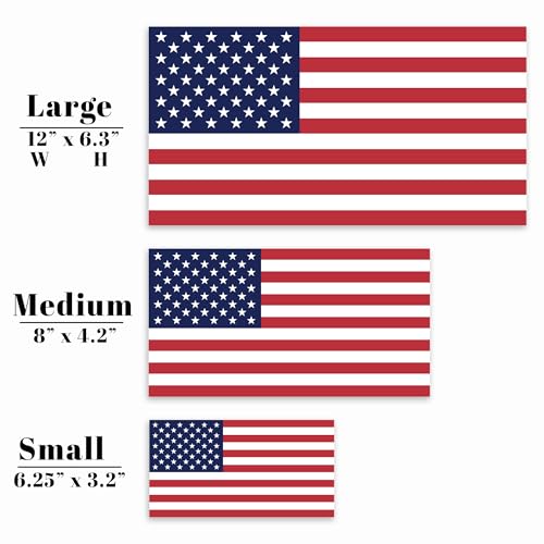 Image of American Flag Magnet - Durable Patriotic USA Car Magnet - Indoor /Outdoor Use - 3 Size Options Available (8 inch x 4.2 inch)