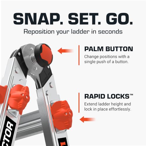 Little Giant Vector, Multi-Position Aluminum Ladder, 16494-001 by Little Giant - Used condition - Image 3