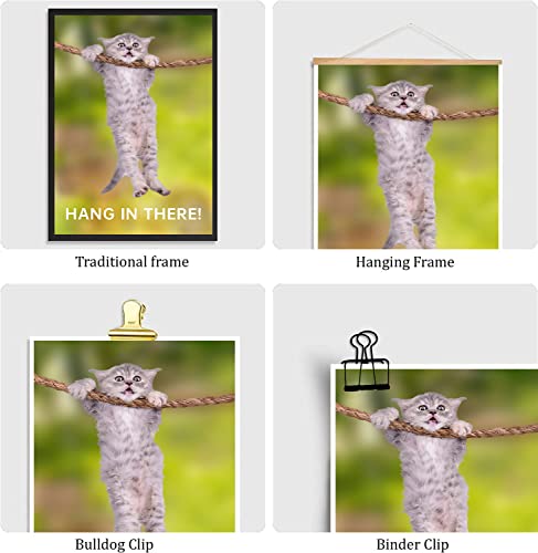 Hang In There Cat Poster - Funny Cat Posters For Wall, Motivational Cat Wall Art Inspirational Posters Print Canvas Home Living Room Bedroom Decor Mural (Fcm1,8X12Inch-Frameless) #TOP2