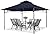 MASTERCANOPY Outdoor Garden Gazebo for Patios with Stable Steel Frame(10x12, Navy Blue)