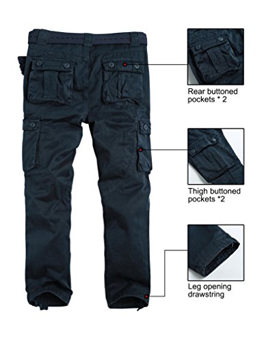 image for Match Men's Casual Wild Cargo Pants Outdoors Work Wear #6531(36,Light 