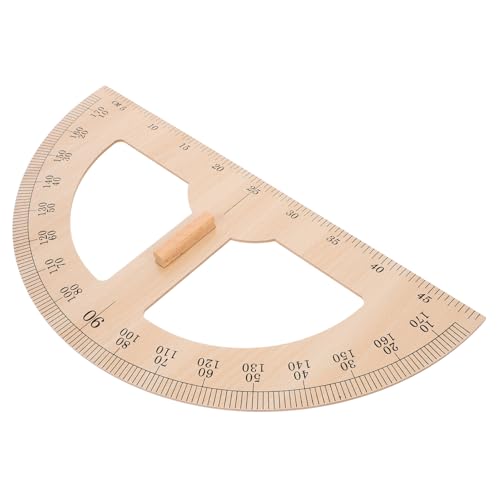 VILLCASE Large Scale Wooden Measuring Ruler for Teachers Ruler Teaching Handle for Geometric Problem Solving
