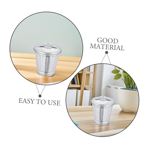 Caneca de basura mini rectangular para escritorio miniatura 3
