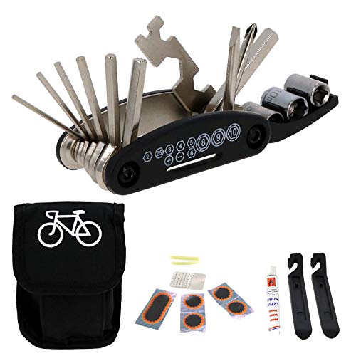 SCHOBERG Fahrradwerkzeug Fahrrad Reparaturset Werkzeugset Fahrradflicken Multifunktionswerkzeug Cover
