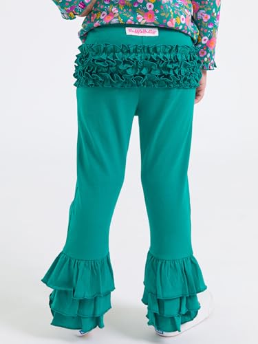 Image of RuffleButts Baby /Toddler Girls Stretchy Flare Pants w /Ruffles
