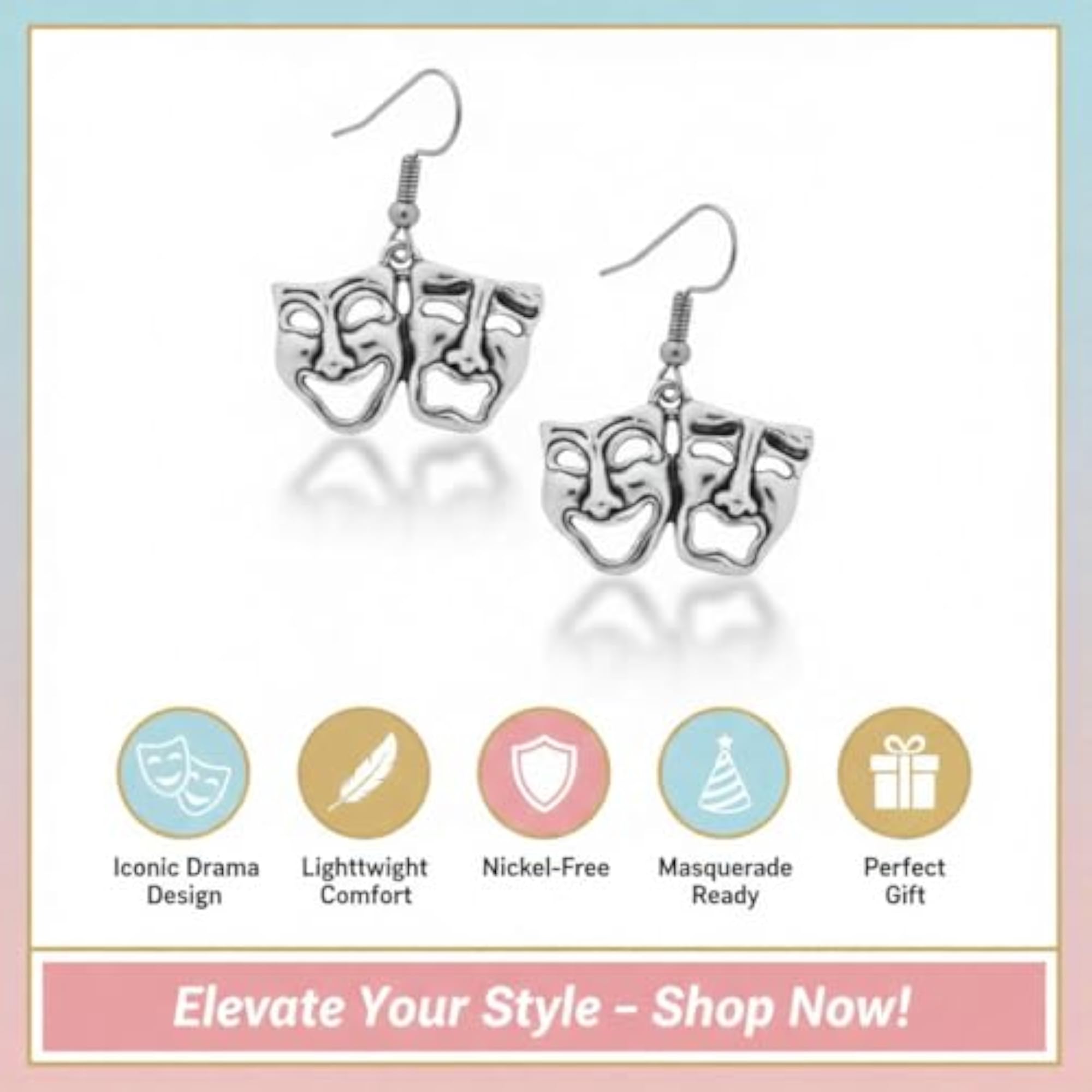Stylish Silver Plated Charm Dangle Earrings for Women