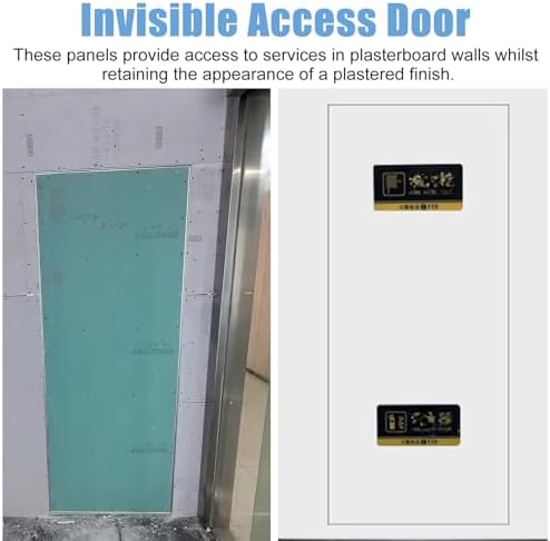 Universal Magnetic Access Door Panel - Hidden Drywall Push Button for Wall/Ceiling, Fire Inspection Cabinet, Aluminum, 30x40 inch (760x1020mm)