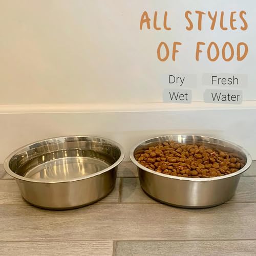 PEGGY11 Stainless Steel Metal Dog Bowls, 900ml, 2 Pack - Image 6