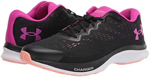 Under Armour Women's Charged Bandit 6 Running Shoe, Black (002)/White, 5 | Image 6