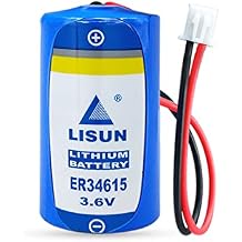 1-Pack ER34615 3.6V 19000mah D Cell Li-ion Lithium Battery for Multipurpose PLC Programmer ETC Battery White Plug