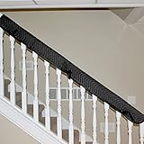 US Cargo Control Quilted Banister Cover 72' x 13', Quilted Railing Cover with Hook and Loop Straps, Padded Cotton/Polyester Quilted Furniture Pad for Moving, Reusable Banister Wrap