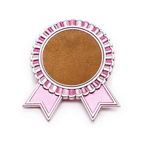 Broche en cuir motif abstrait rose : le bijou poétique idéal