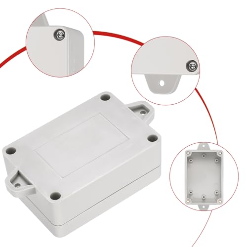 4 Stück IP65 Wasserdichte Abzweigdosen, Elektronik Projektboxen, Elektrische Gehäusekasten, Anschlussdose Außenmit festem Ohr, Anschluss Projektbox, mit Schraubendreher - cremefarben – Bild 6