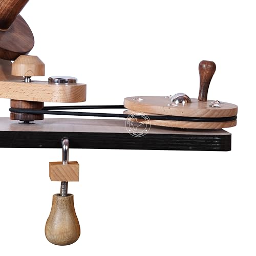 Image of Hind Handicrafts Wooden Yarn Ball Winder for Knitting Crocheting - Handcrafted - Natural Hand Operated - Knitter's Gifts Center Pull Ball Winder