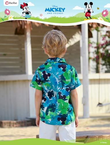 Image of Disney Marvel Spiderman Cars Stitch Star Wars Mickey Boys Hawaii Shirt Button Up Dress Shirts Short Tropical Shirt Kids 2-13Y