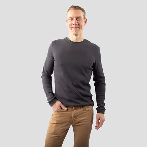 Men's Tall Slim-Fit Orginal Waffle Knit Thermal Long Sleeve, Soft Cotton/Polyester Blend Long Sleeve Shirt4