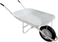 Carrinho de Mão 60L Reforçado Aço Galvanizado Desmontável com Pneu e Câmara (1 Unidade)