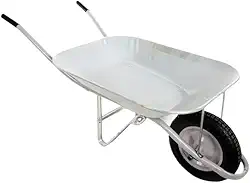 Carrinho de Mão 60L Reforçado Aço Galvanizado Desmontável com Pneu e Câmara (1 Unidade)