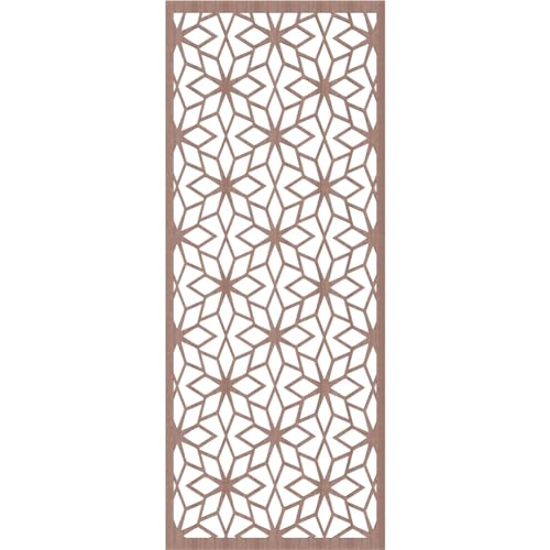 Image of Lake Decorative Pierced Fretwork Wood Wall Panels, 25 3 /8 inchW x 64 3 /8 inchH x 3 /8 inchT, Walnut