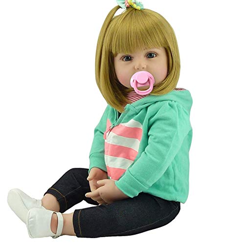 Muñeca Bebé Reborn Realista Vinyl 24 Pulgadas Blond miniatura 2