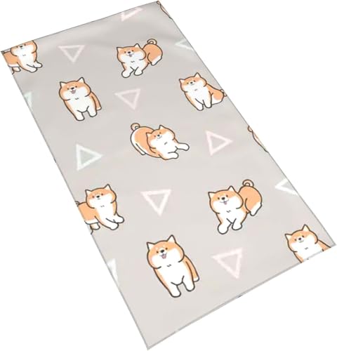 フェイスタオル 40*70cm片面柴犬 犬柄 いぬ印のタオル ミニバスタオル 可愛い吸水 速乾 海水浴 旅行用 家庭用タオル