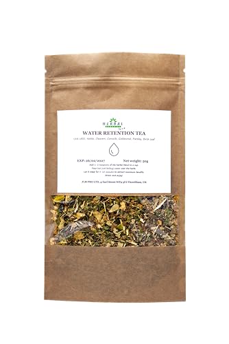 Water Retention Herbal Tea - Natural Diuretic & Kidney Cleanse | Detox Support for Bloating & Swelling | Herbal Blend for Urinary Tract & Fluid Balance | 50g