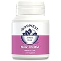 Dorwest Milk Thistle Tablets for Dogs and Cats, 100 Tablets, Supports Liver Function, Antioxidant for Dogs, Immune System Heath, Natural Supplement
